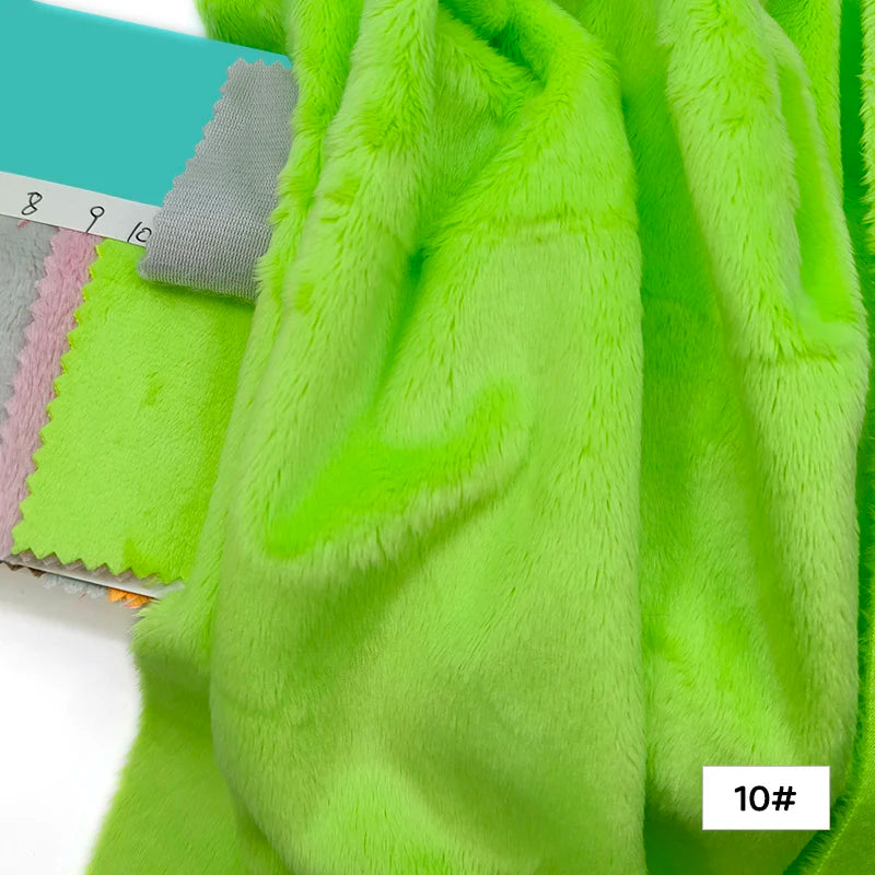 Plush Fabric 5mm Pile Length 100 Polyester 100 Colors Can Be Choose Hair Material for Popular Cotton Dolls DIY Handmade Fabric