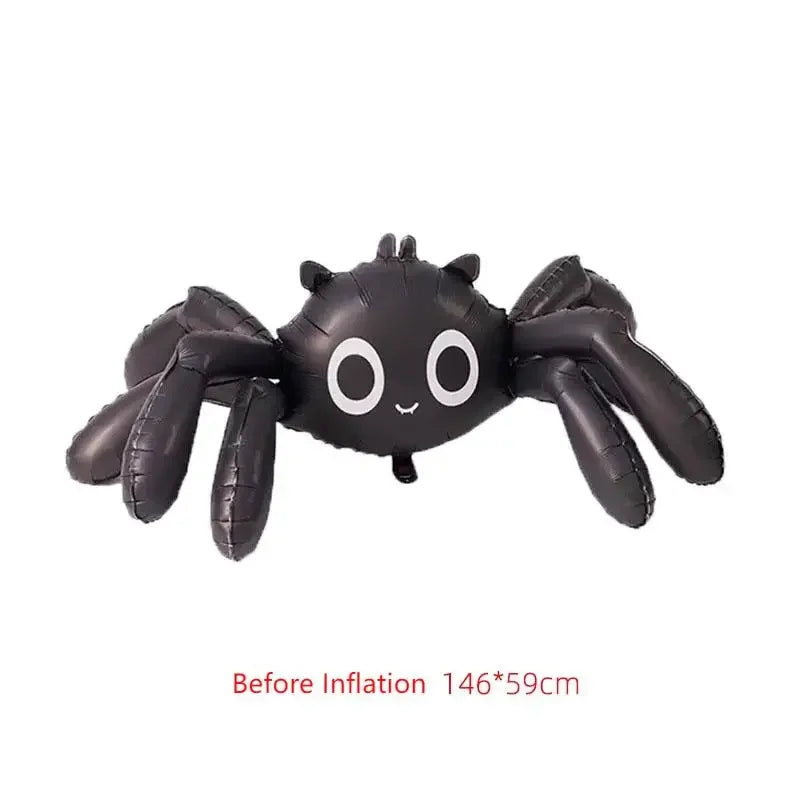 Halloween 3D Black Spider Balloon Ghost Festival Party Decorations Trick Toy Balloon Halloween Party Supplies Inflatable Ballon
