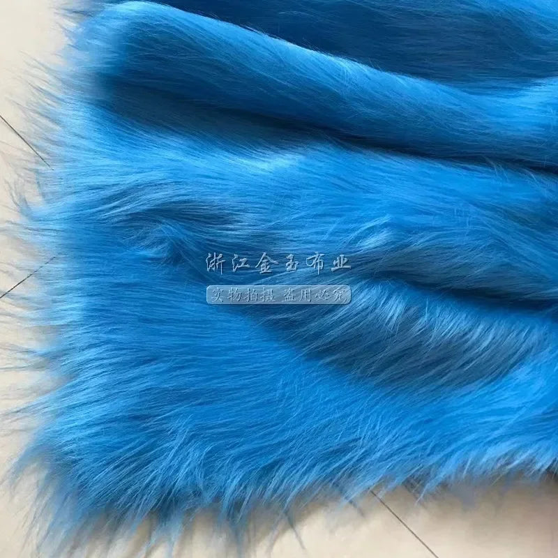White Long Fur Long Hair Plush Fabric Fur by the Meter for Clothes Upholstery Toys Coats Doll Sewing Soft Green Faux Fur Cloth