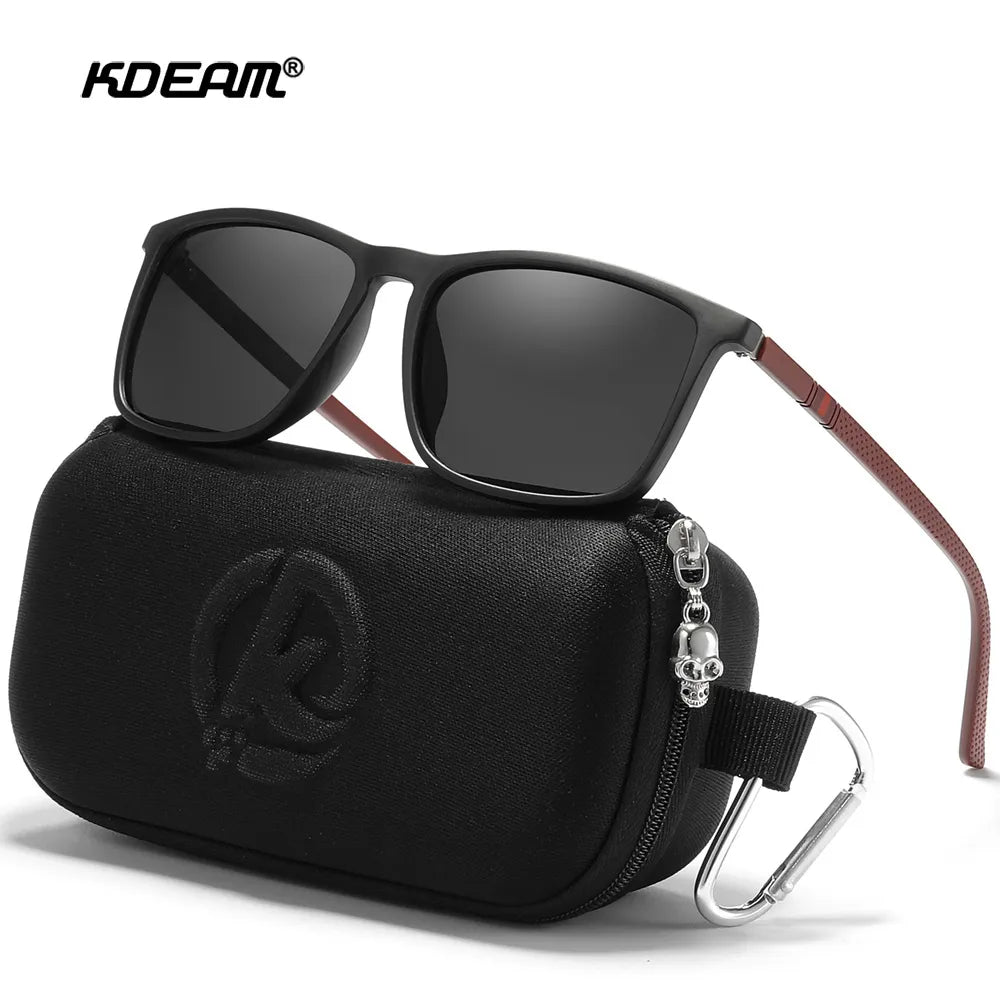 KDEAM New Luxury Polarized Sunglasses Men's Driving Shades Fishing Travel Golf Sunglass Male Sun Glasses CE