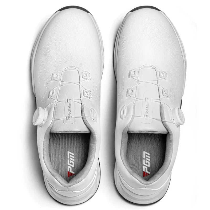 PGM Golf Shoes Men Summer Breathable Cushioning Rebound Knob Lace Sneakers XZ431