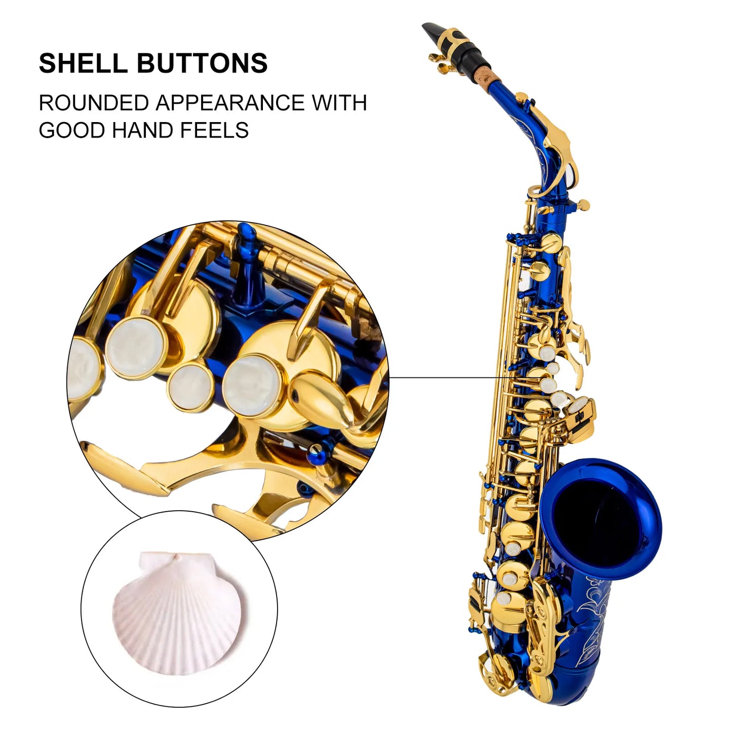 E-Drop Alto Saxophone Wind Instrument Suitable for Beginners Adult Test-Grade Performance-Grade Saxophone Accessories Complete