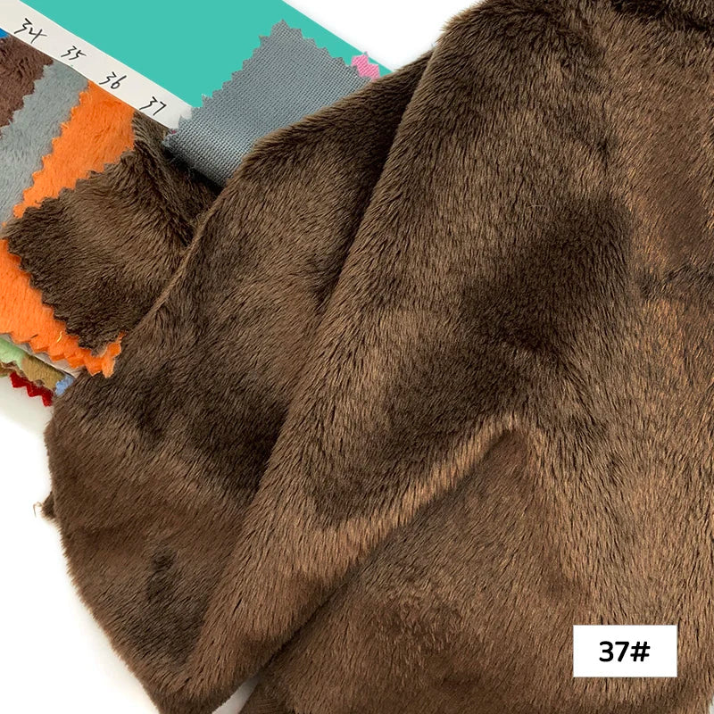 Plush Fabric 5mm Pile Length 100 Polyester 100 Colors Can Be Choose Hair Material for Popular Cotton Dolls DIY Handmade Fabric