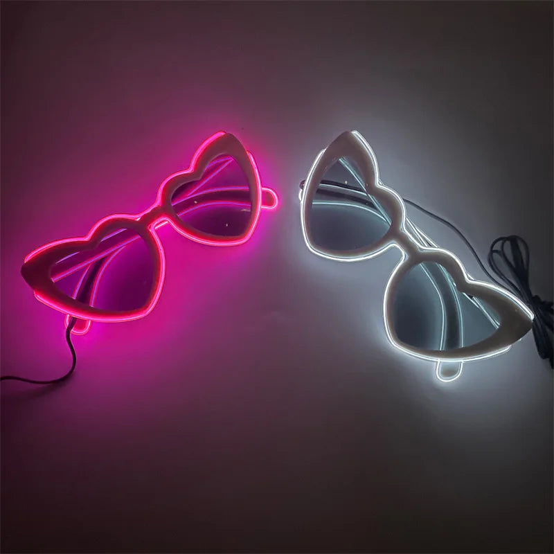 LED Just Married Glasses Wedding Party Bridal Shower Bride to Be Gift Wedding Decorations for Ceremony Light Married Sunglasses