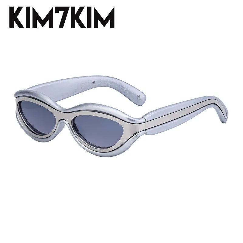 Y2k Oval Sunglasses Men Women 2025 Luxury Brand Trendy Punk Sun Glasses Male Small Frame Sunglass Streetwear Shades Gafas De Sol
