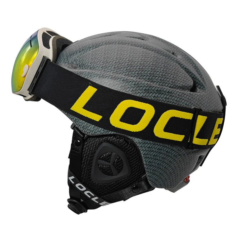 LOCLE Men Skiing Helmet Women Adult and Children Kids Snowboard Skateboard Skiing Equipment Snowmobile Motorcycle Helmets