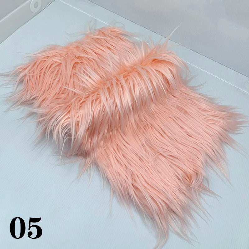 25x45cm Long Hair Faux Fur Fabric for DIY Dolls Hair Beard Craft Making Material Patchwork Garment Sewing Accessories