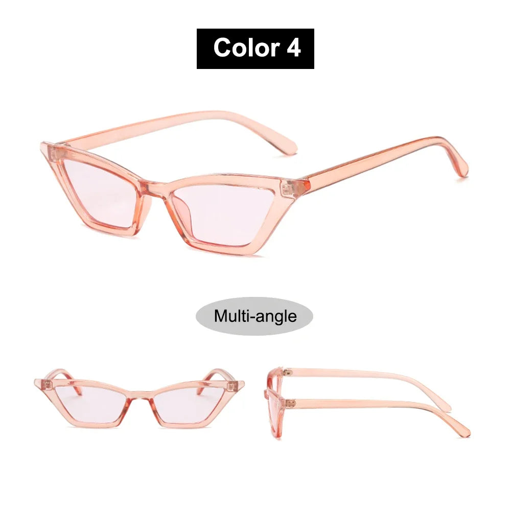 2023 Sexy Cat Eye Sunglasses Women Mirror Black Small Triangle Sun Glasses Female Lens Shades Eyewear Outdoor Driving Sunglasse