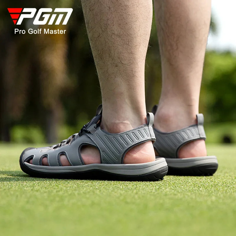 PGM Men's Golf Shoes Summer Sandals Anti Slip Studs Super Breathable Shoes Knob Laces XZ265