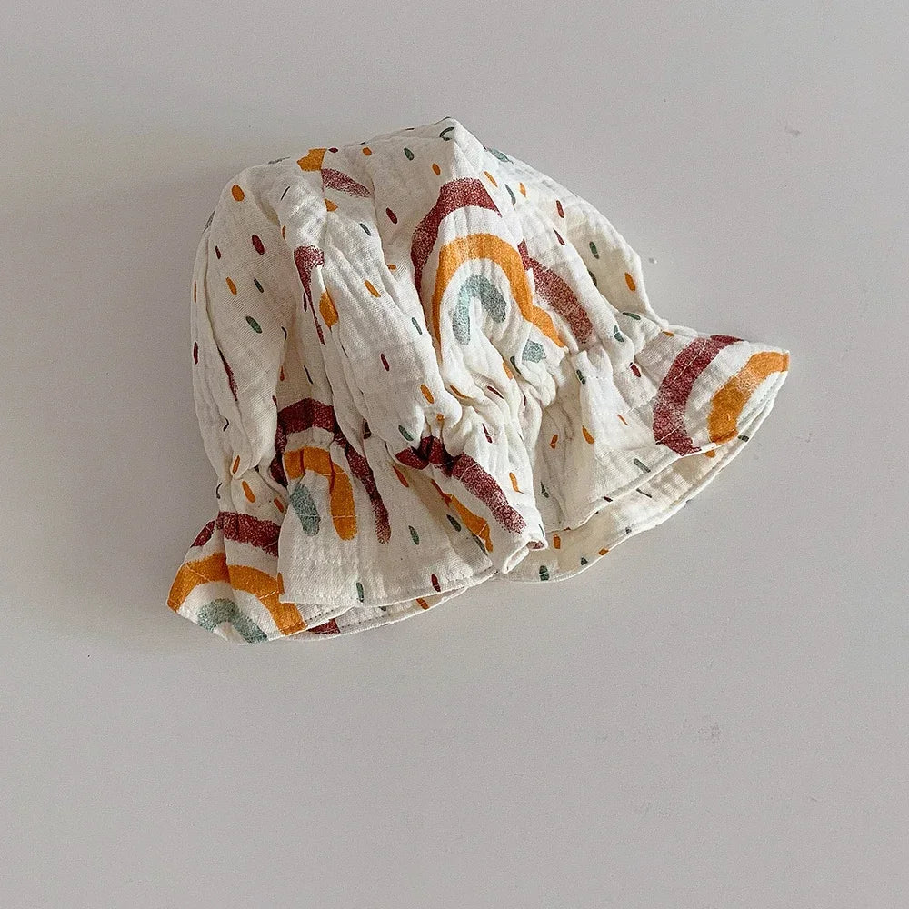 Korea Style Baby Hat Summer Newborn Baby Bucket Hat Kids Sun Hats Kids Cap Children Panama Cap Outdoor Travel Beach Cap 1PC