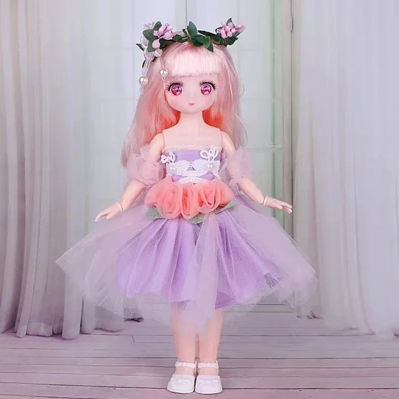 1/6 Bjd Dolls for Girls Hinged Doll 30 Cm With Clothes Blonde Brown Eyed Articulated Toys for Children Spherical Joint Playsets