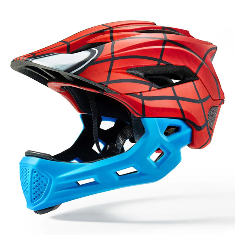 BATFOX Bicycle Helmet for Children Full Face Motocross Helmet MTB Detachable Mountain Bike Helmet Child Moto Cross Helmet