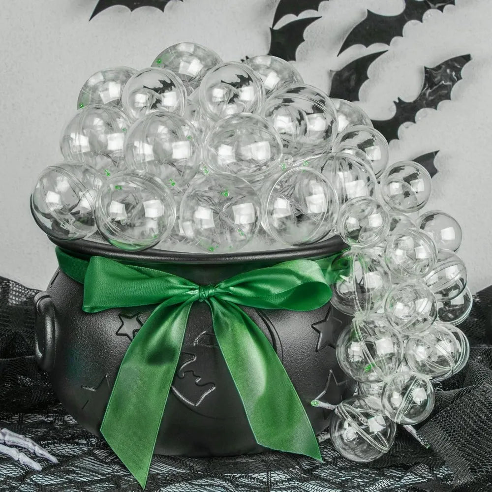 Halloween Decorations Indoor-Green Light Bubble Witch Cauldron Diy,plastic Cauldron Pot, Black Witches Cauldron,halloween Kitch