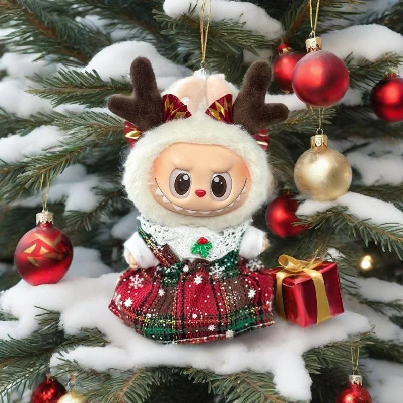 Christmas New Year's Decoration Clothes for Labubu 3.0 V1/V2 Doll Festival Clothing Outfits for Ropa Labubu Doll Accessories