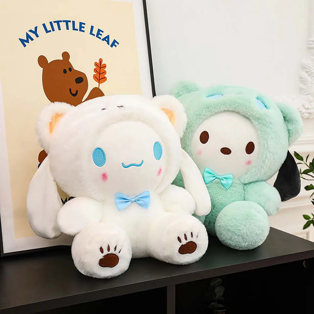25cm Anime Sanrio Plush Doll Toys Kawaii Hello Kitty Kuromi My Melody Cinnamoroll Cartoon Cute Plush Stuffed Toy Kids Gifts