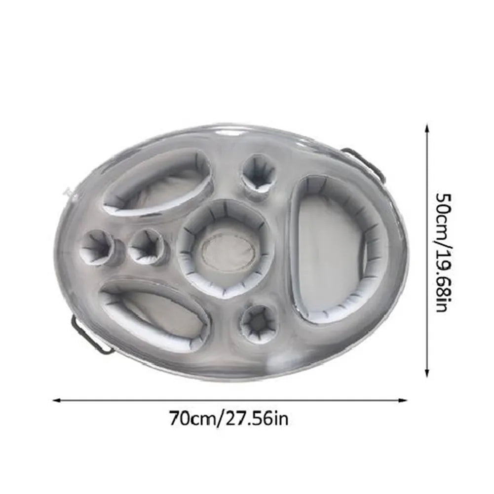 Inflatable Pool Float Beer Drinking Cooler Table Summer Bar Tray Beach Swimming Ring Party Bucket Cup Holder for Swimming Pool