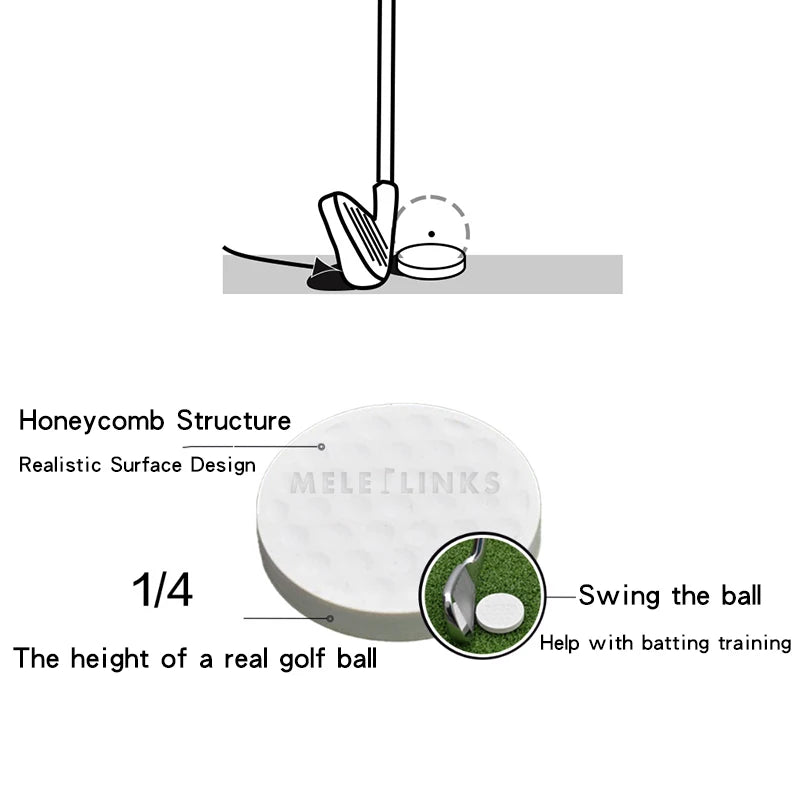 Flat Golf Balls Swing Trainer Flat Golf Training Balls Lightweight Durable Indoor Outdoor Beginners Swing Golf Practice Ball