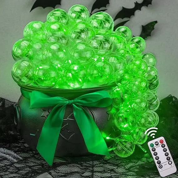 Halloween Decorations Indoor-Green Light Bubble Witch Cauldron Diy,plastic Cauldron Pot, Black Witches Cauldron,halloween Kitch