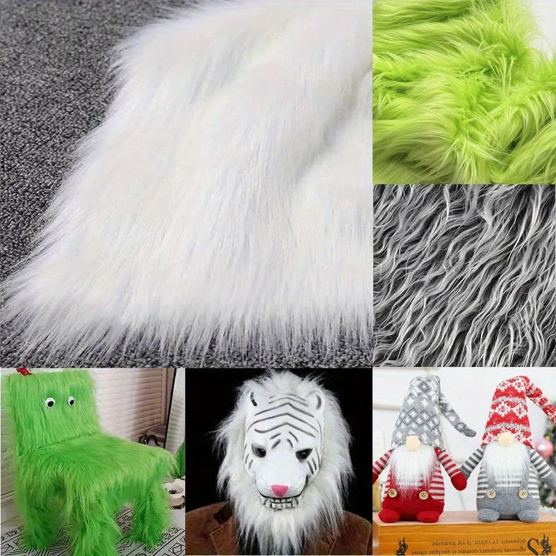 10*10in Artificial Fur Square Fabric Sewing Fabric Beard Hair Toy Doll Handmade DIY Decoration Christmas Halloween Thanksgiving
