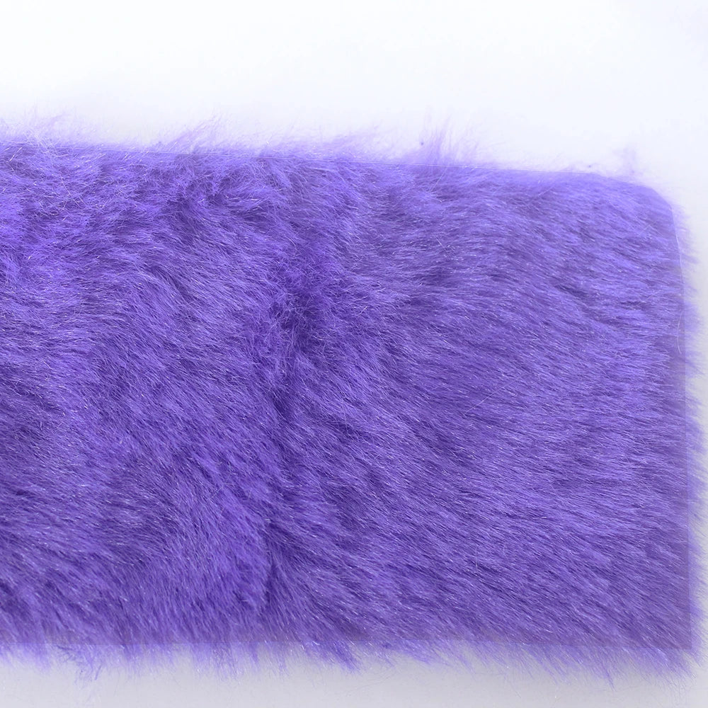 7MM Plush Fabric Fabric Pure Color Solf Atrtificial Rabbit Fur Doll Clothing Pillow DIY Decoration Material