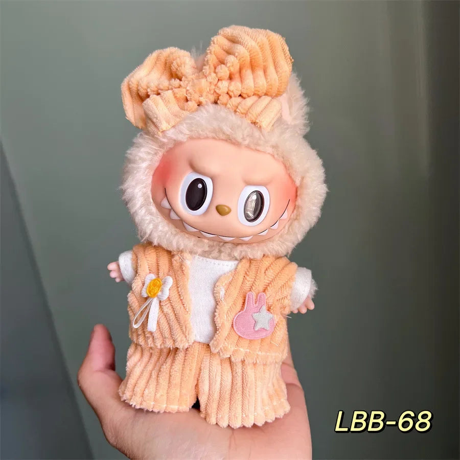 Mini Doll'S Clothes Outfit Accessories for Korea Kpop Exo 15-17cm Labubu Idol 10cn Cotton Doll Replacement Suit Clothing Gift