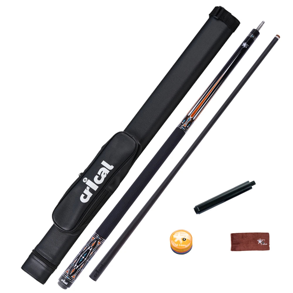 CRICAL Carbon Fiber Pool Cue Stick Professional Pool Sticks Low Deflection Tournament Level Billiard Cues With 12.5mm Tip