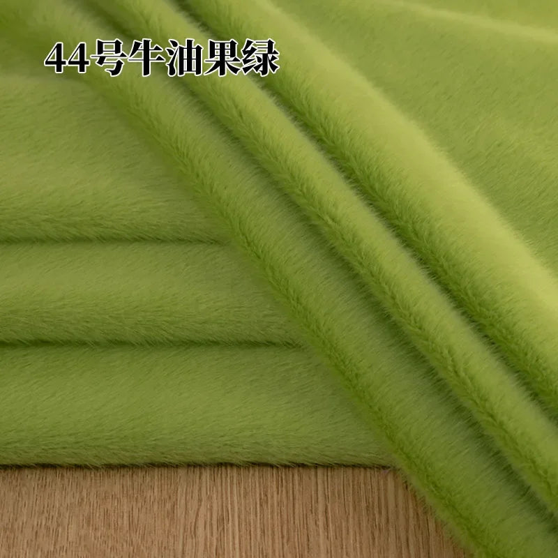 5mm Stretch European Mink Faux Fur Fabric High-Low Pattern for Clothing Scarves Hats Photo Props DIY Craft Decoration