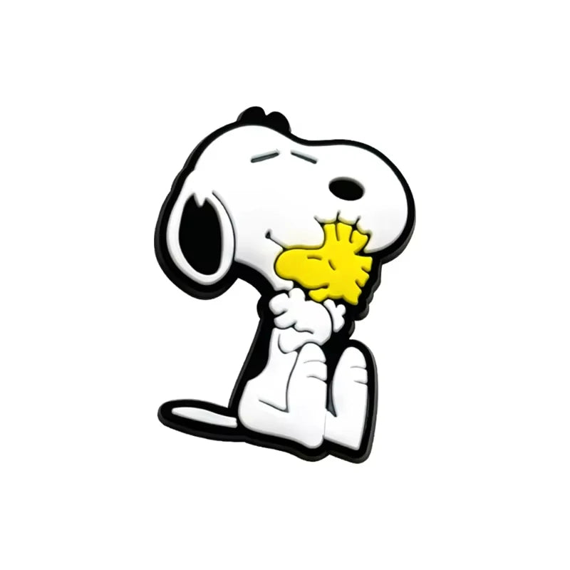 MINISO Whimsical Snoopy Cartoon Shoe Charms Decorative Accessories for Clogs and Sandals - Anime Inspired DIY Craft Accessories