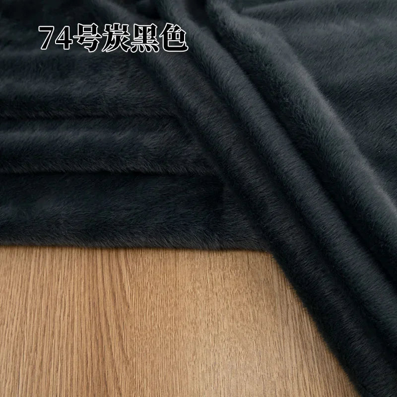 5mm Stretch European Mink Faux Fur Fabric High-Low Pattern for Clothing Scarves Hats Photo Props DIY Craft Decoration