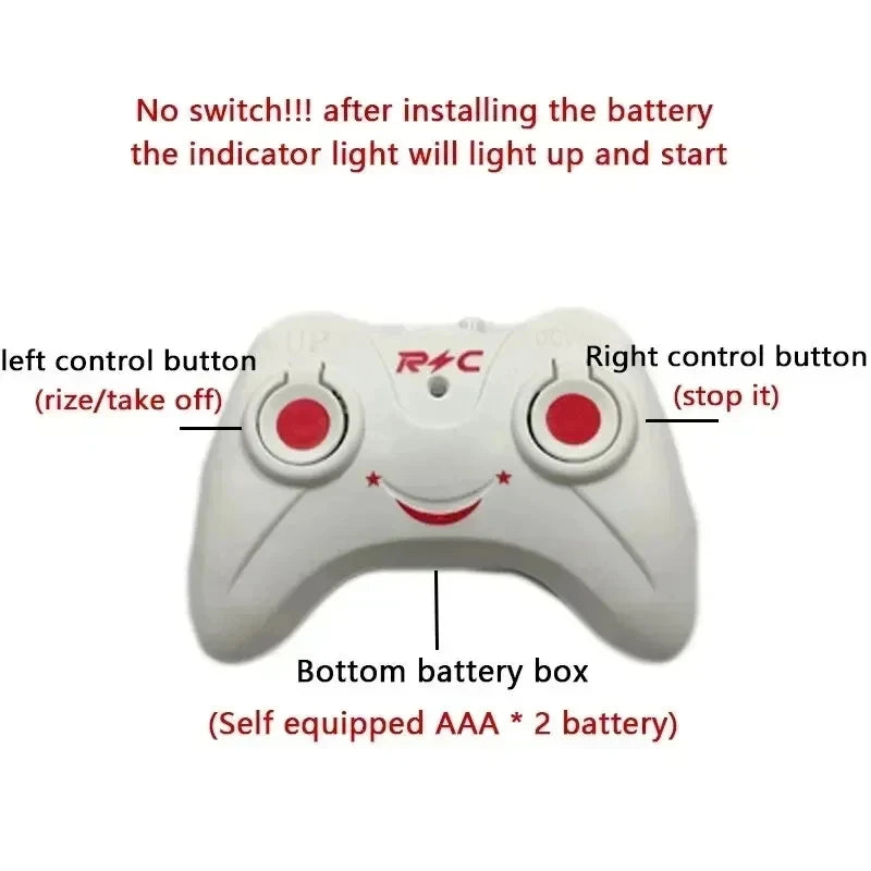 Rechargeable Mini RC Drone Remote Safe Fall-Resistant RC Helicopters Drone Children Toys(No Remote Control Battery)