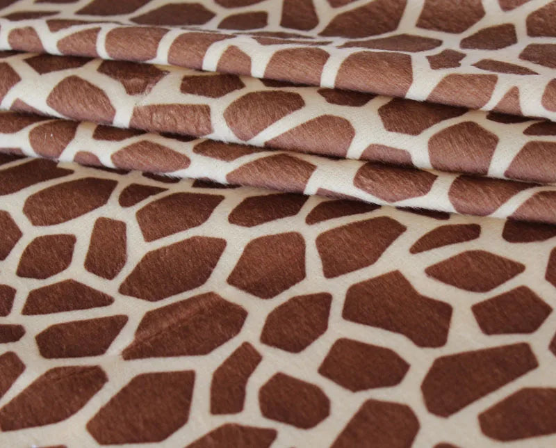 Fashion Printed Short Plush Fabric by Meter for Skirts Pillowcases Sewing Thin Leopard Pattern Faux Fur Cloth Soft Skin-Friendly