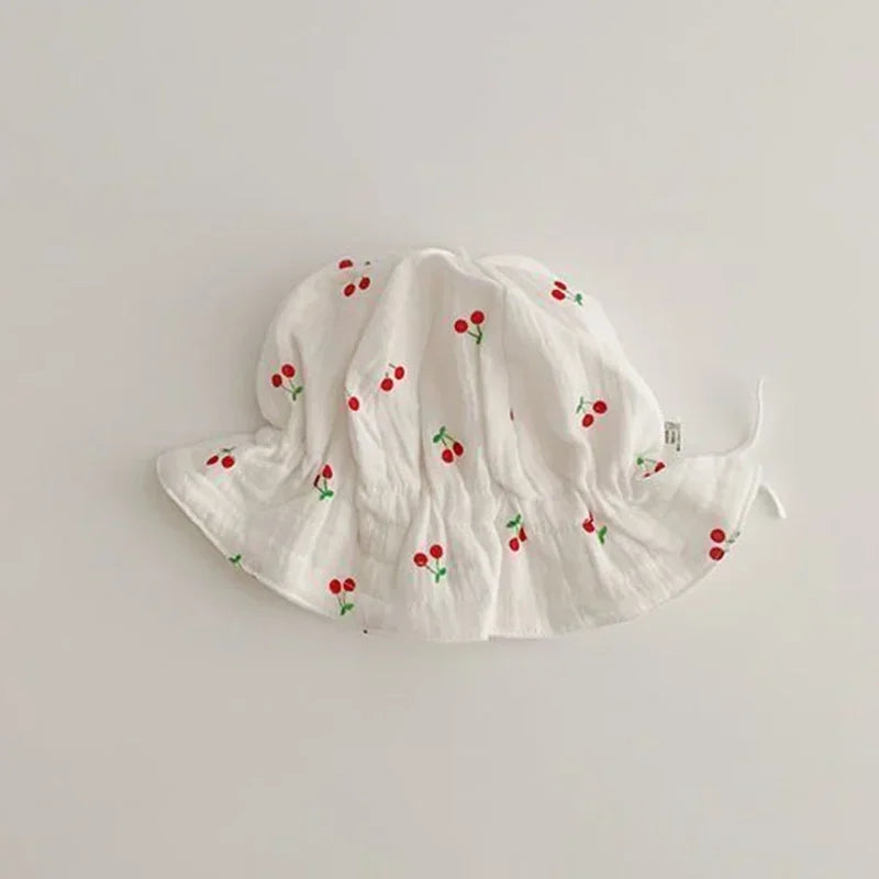 Korea Style Baby Hat Summer Newborn Baby Bucket Hat Kids Sun Hats Kids Cap Children Panama Cap Outdoor Travel Beach Cap 1PC