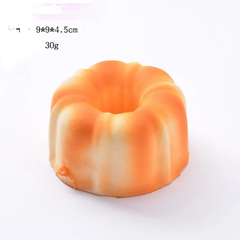Creative Simulation Bread Toast Donuts Squeeze Stress Relief Toys Spoof Artificial Bread Simulation Food Desktop Decoration