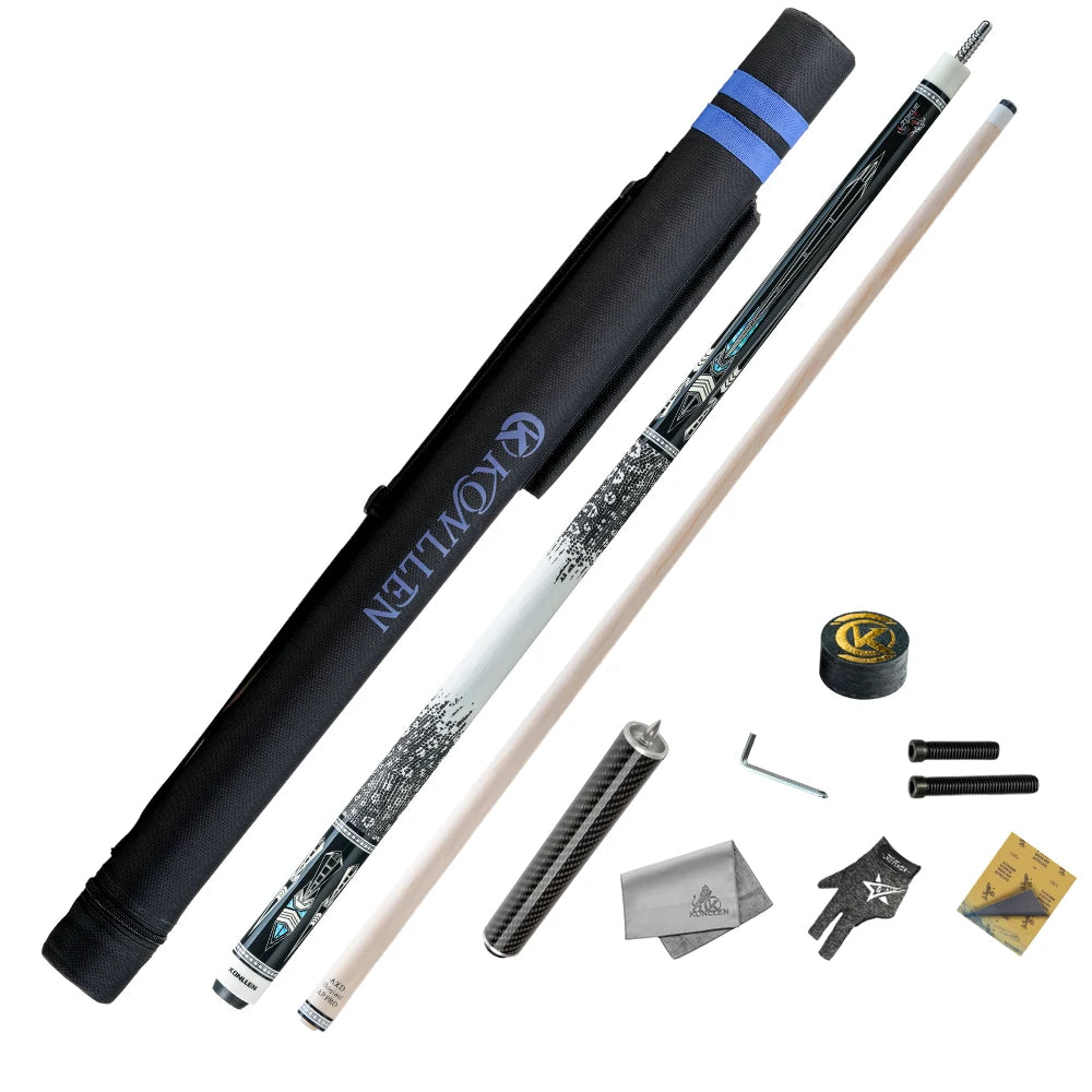 KONLLEN Pool Cue Stick Pro Taper Canadian Maple Billiard Pool Sticks for Adults With Low Deflection Shaft (10.5mm/11.5mm/12.5mm