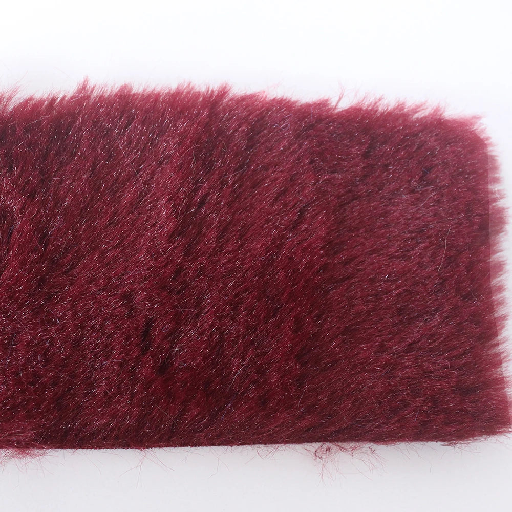 7MM Plush Fabric Fabric Pure Color Solf Atrtificial Rabbit Fur Doll Clothing Pillow DIY Decoration Material