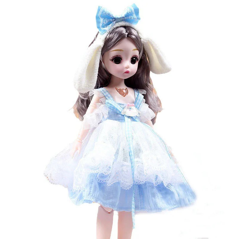 30cm New 1/6 Girl Princess Doll Set 23 Joints Movable 30cm Bjd Doll With Clothes Princess Dress Dolls Girls Birthday Gift Toys