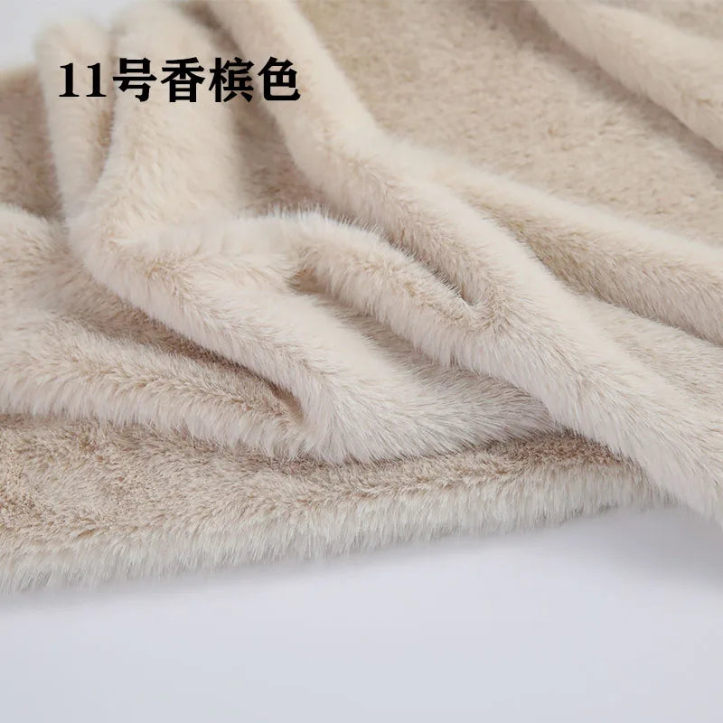 40Colours 2cm Imitation Mink Plush Fur Fabric Doll Manual DIY Counter Scarf Cuddle Doll Faux Fur Fabric 50*50