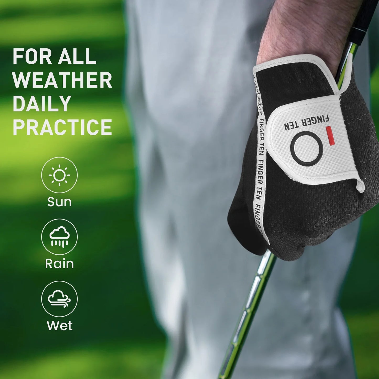 3 Pack Breathable Great Grip Golf Rain Gloves Men Left Right Hand All Weather Grip Black Grey Green S M ML L XL