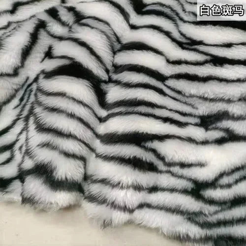 Thickened 1.5cm Fur Length Leopard Print Tiger Print Zebra Print Short Plush Fabric Performance Costume Faux Fur Clothing Fabric