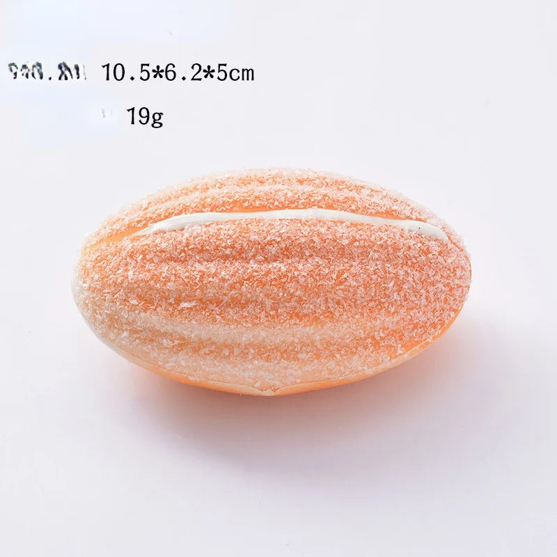 Creative Simulation Bread Toast Donuts Squeeze Stress Relief Toys Spoof Artificial Bread Simulation Food Desktop Decoration