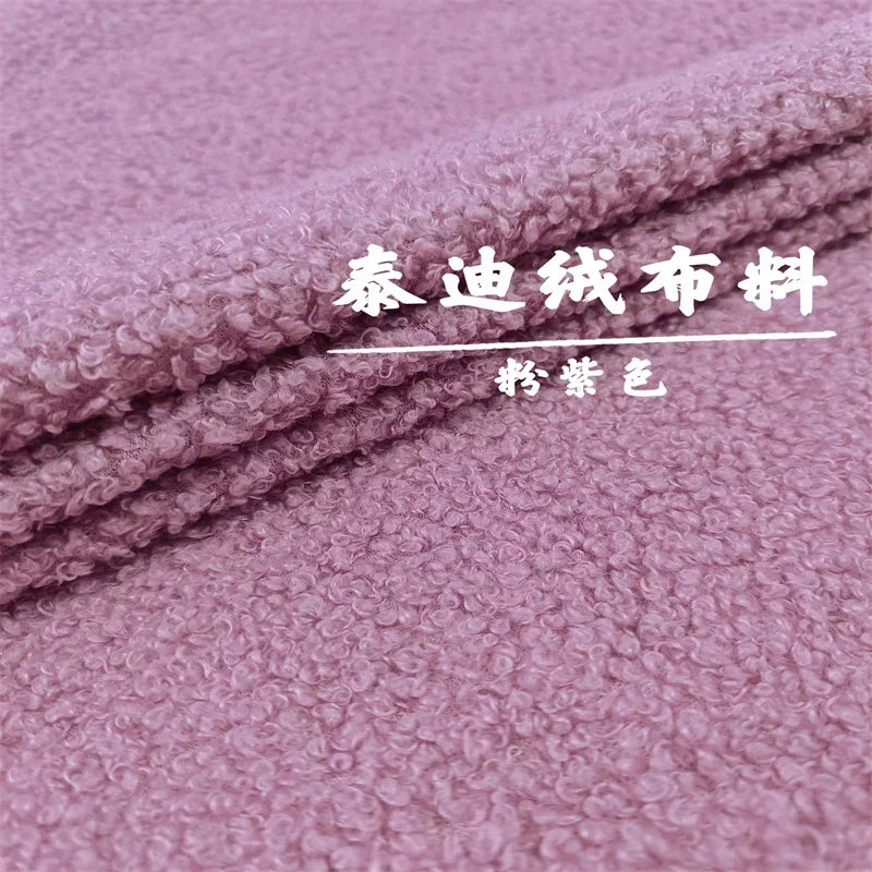 Stretch Fabric Fur Plain by the Meter for Children's Clothes Dolls Sewing Winter Coats White Teddy Hair Plush Cloth Smooth Drape