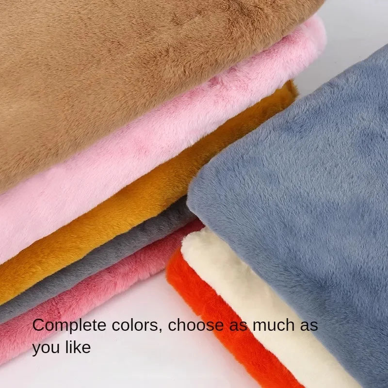 Imitation Rex Rabbit Plush Fabric by Meters for Needlework Clothes Toys Pillowcases Diy Sewing Soft Warm Thick Smooth Fur Cloth
