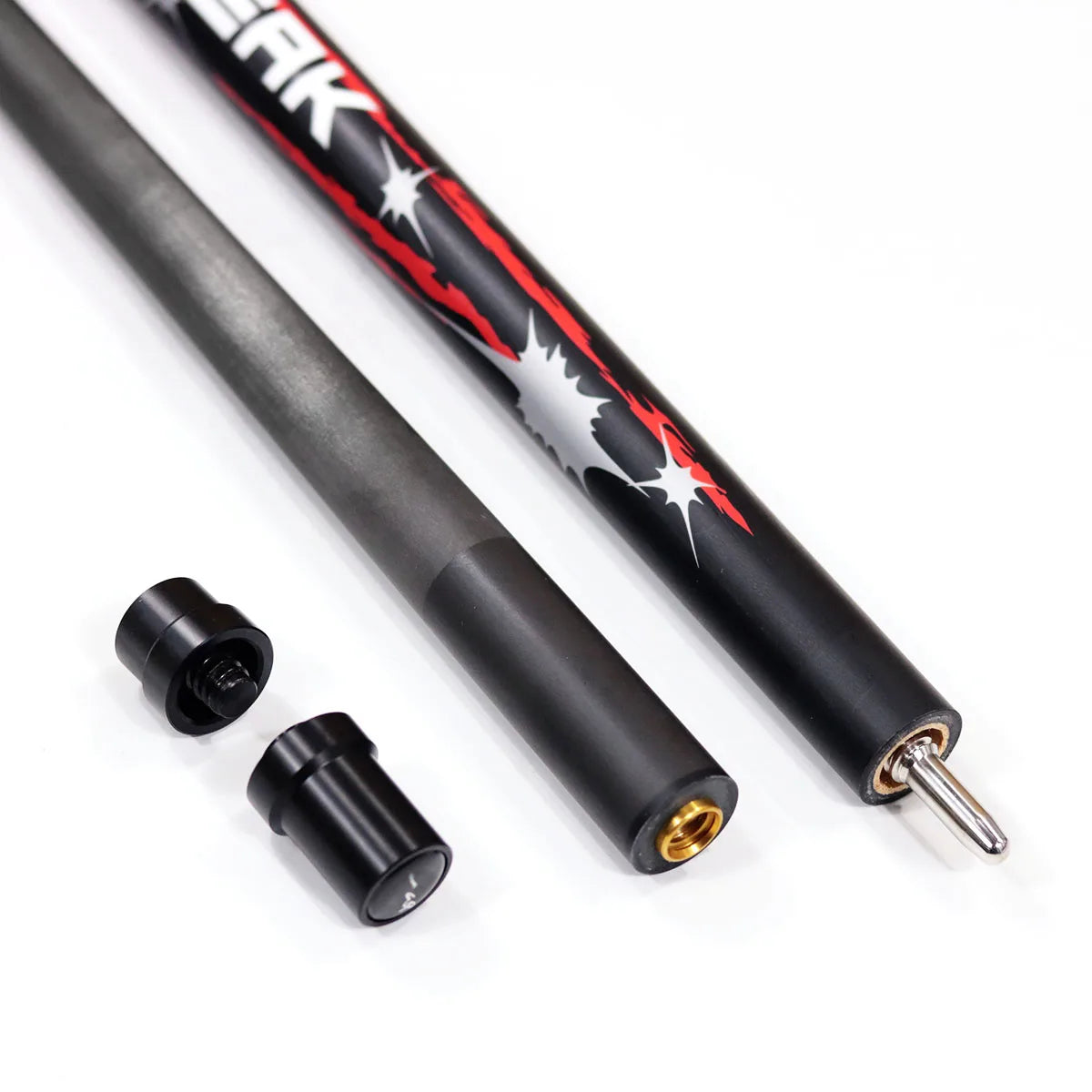 Snooker Pool Sport Game Graphite 3-Pc Break Jump Carbon Fiber Pounch Billiard Pool Cue