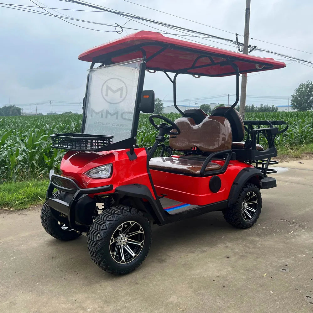 Street Legal Electric Golf Cart 4 Seats 5000W Scooter Go Kart ATV Adult Touring Classic Solar Golf Cart