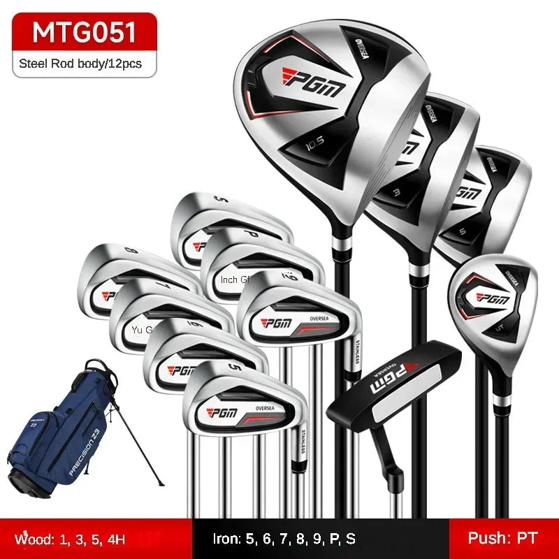 PGM Men's Golf Clubs Sets Right Left Handded Complete Beginner's Full Golf Set 9/12 Branch High Fault Tolerance Golf Supplies