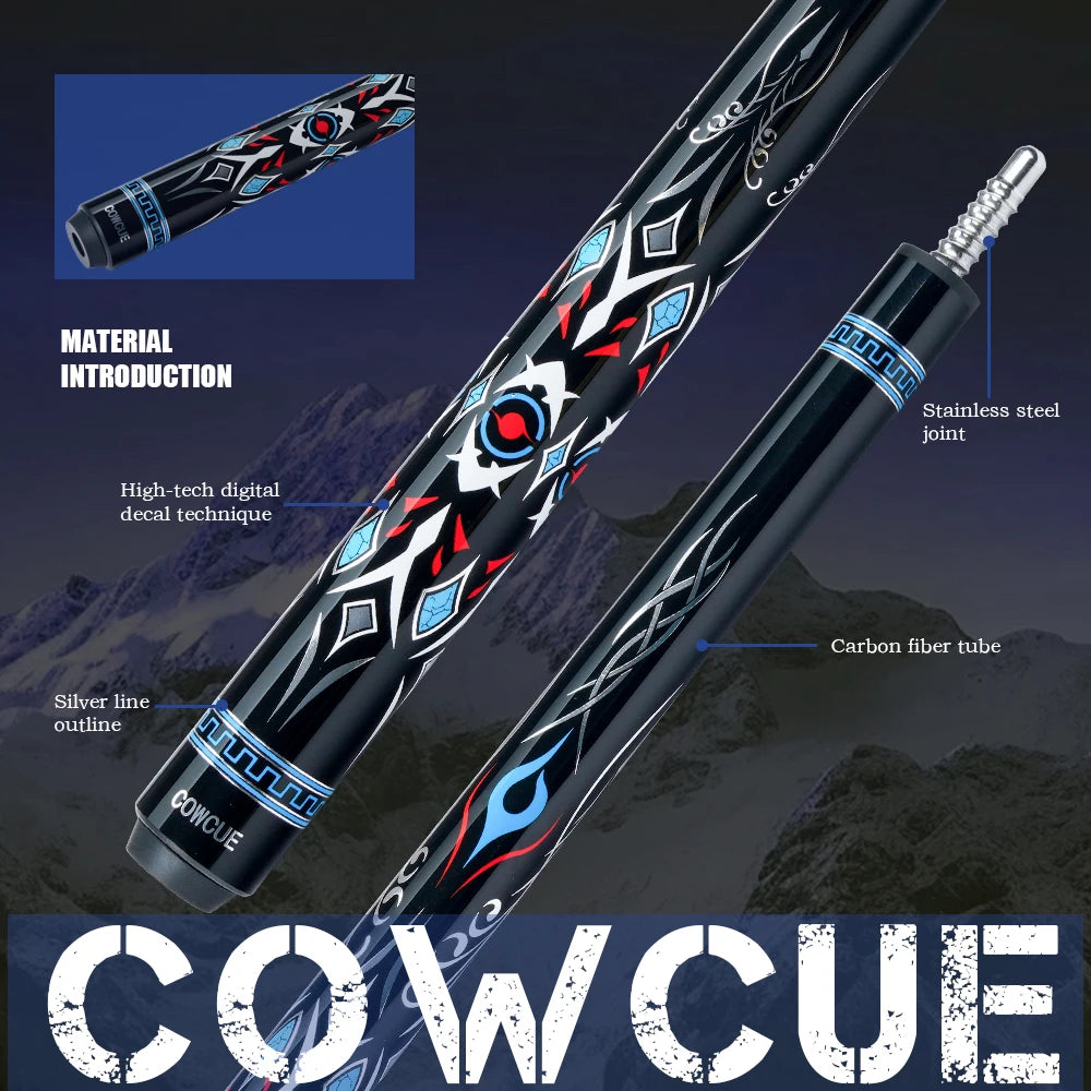 CRICAL Carbon Fiber Pool Cue Stick Billiard Cue Sticks Professional Low Deflection Pool Sticks With 12.5mm Tip and Radial Joint