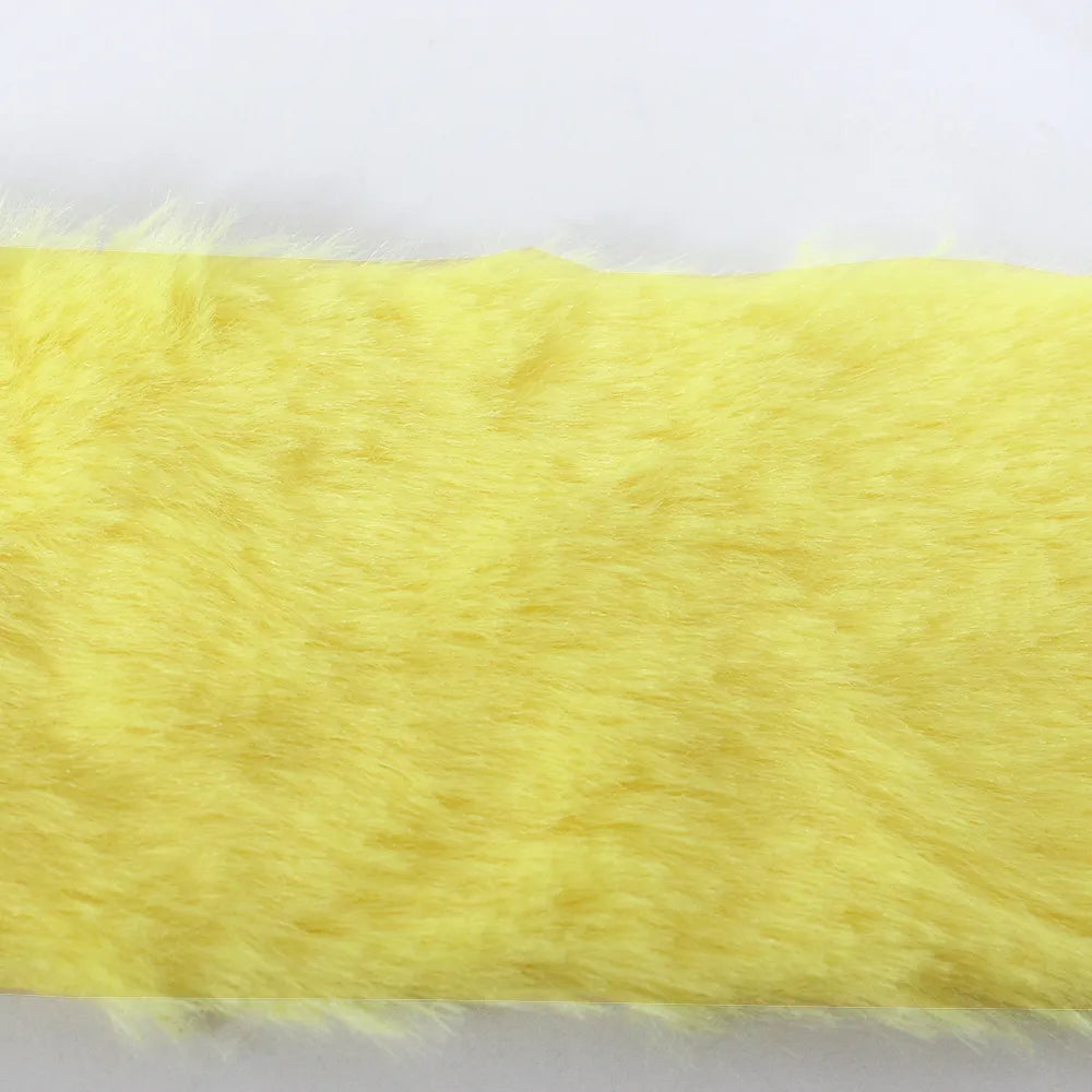 7MM Plush Fabric Fabric Pure Color Solf Atrtificial Rabbit Fur Doll Clothing Pillow DIY Decoration Material