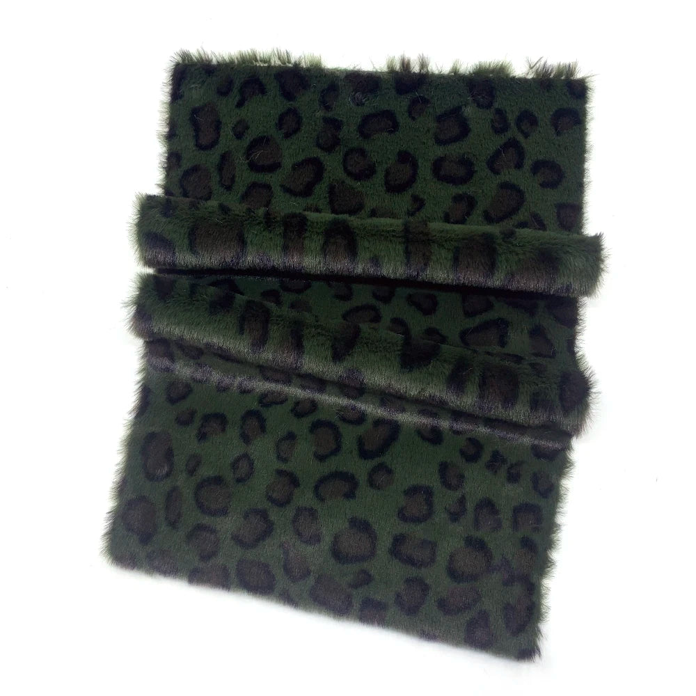 Leopard Print Plush Fabric 25x45cm/160x50cm/160x100cm Faux Fur Fabric 1cm Minky Fabric DIY Handmade/Decoration Sewing Fabric