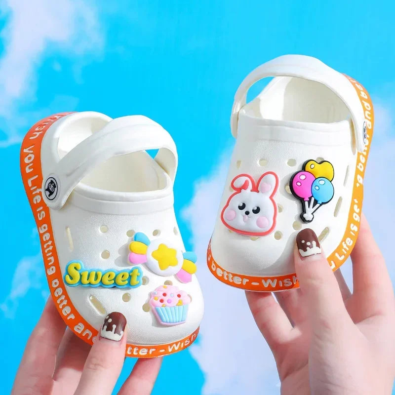 Garden Clogs Shoes Boys Girls Beach Sandal Kids Lightweight Breathable Cute Cartoon Slip on Mules Baby Slipper