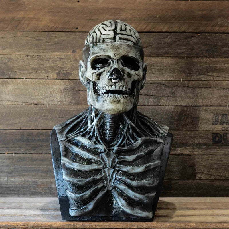 2025 Halloween Latex Skeleton Head Mask Horror Brain Helmet Mask Cosplay Party Supplies Skull Full Face Mask